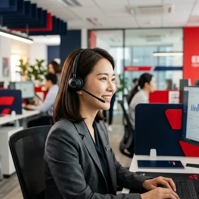 문의하기 이어셋 상담원 사진